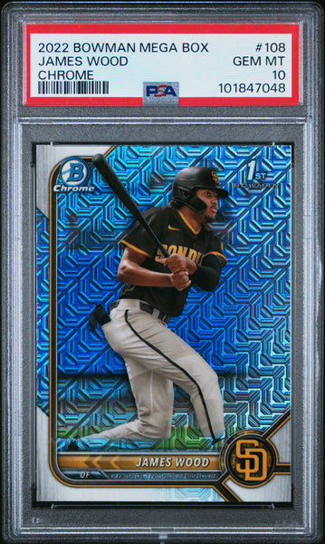 James Wood - 2022 Bowman Mega Box Chrome PSA 10