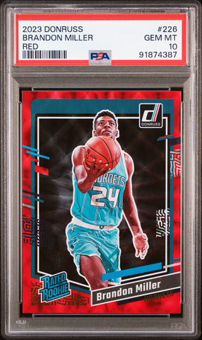 Brandon Miller - 2023 Panini Donruss Red PSA 10