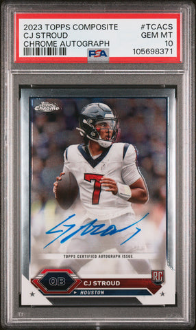 CJ Stroud - 2023 Topps Composite Topps Chrome Autographs PSA 10