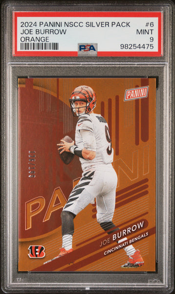 Joe Burrow - 2024 Panini National Convention Silver Pack Orange PSA 9 126/199