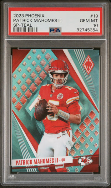 Patrick Mahomes II - 2023 Panini Phoenix SP Teal PSA 10