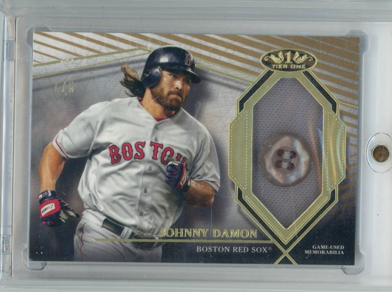 JOHNNY DAMON - 2023 Football Tier One Button Patch 1/5