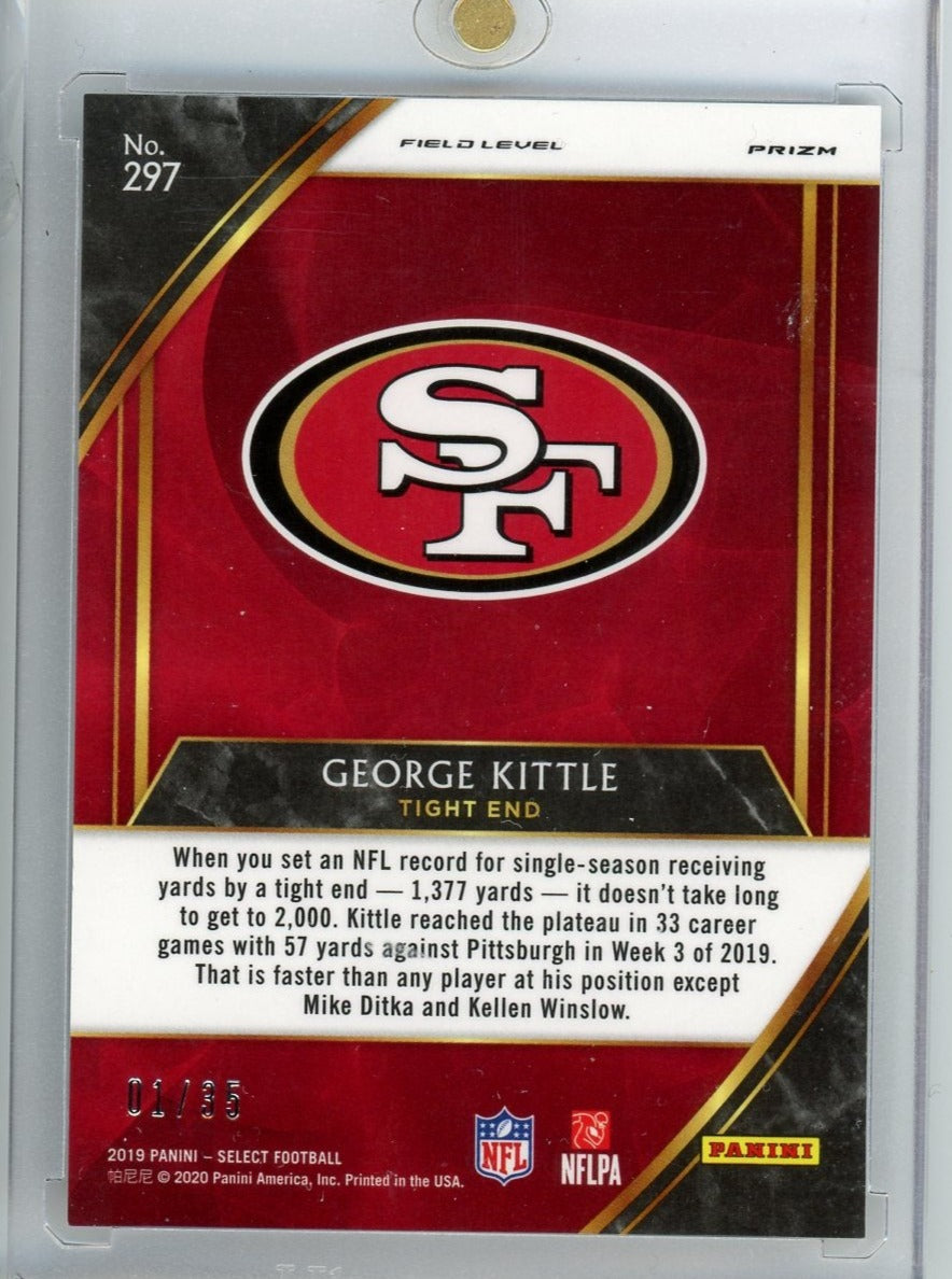 GEORGE KITTLE - 2019 Football Select Field Level White 1/35 – Roadshow ...