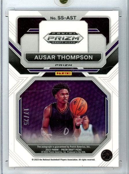 AUSAR THOMPSON - 2023-24 Basketball Prizm "Sensational Signatures" Orange Pulsar Rookie Auto 17/25