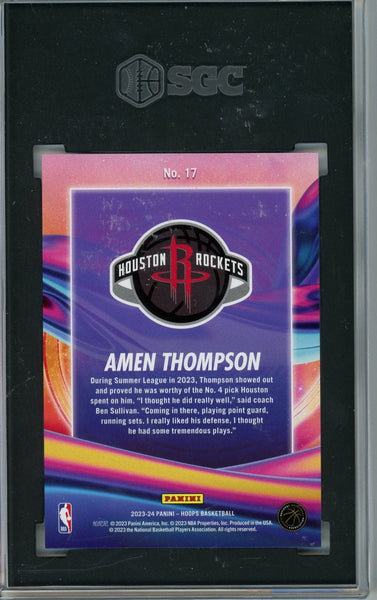 AMEN THOMPSON - 2023-24 Basketball Hoops "Anti-Gravity" Gold Rookie 22/25