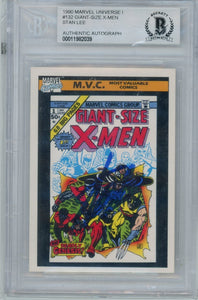STAN LEE - 1990 Marvel Universe Signed Card BGS Authentic