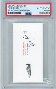PHIL KNIGHT - Signed Business Card PSA Authentic