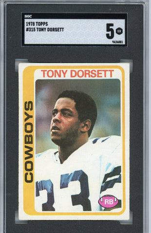 TONY DORSETT - 1978 Football Topps Rookie SGC 5