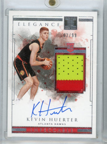 KEVIN HUERTER - 2018-19 Basketball Impeccable Rookie Patch Auto 2/99