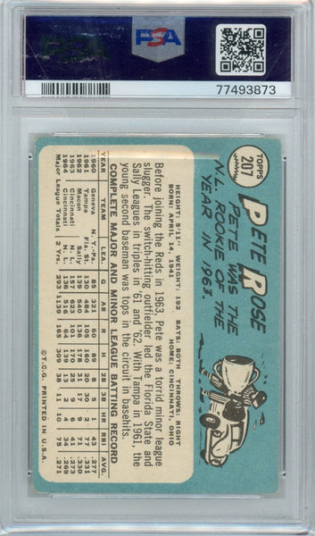 PETE ROSE - 1965 Baseball Topps Signed PSA Authentic/Auto 10
