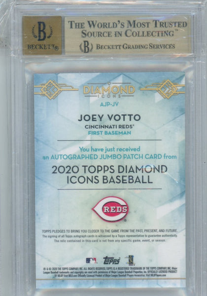 JOEY VOTTO - 2020 Baseball Topps Diamond Icons Patch Auto 11/25 BGS 9.5