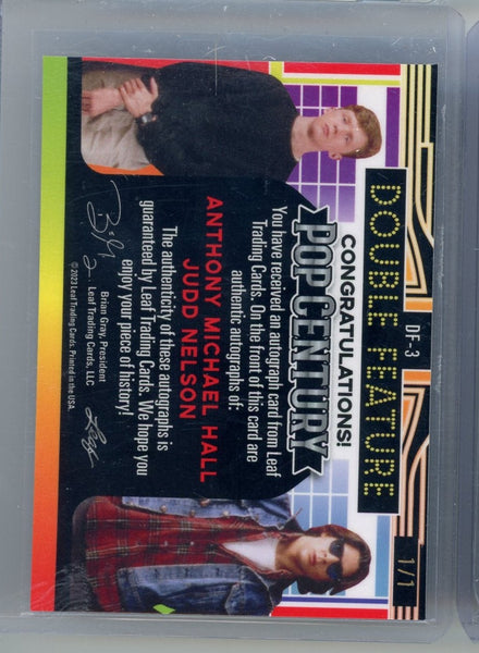ANTHONY MICHAEL HALL / JUDD NELSON - 2023 Leaf Pop Century "Double Feature" Auto 1/1