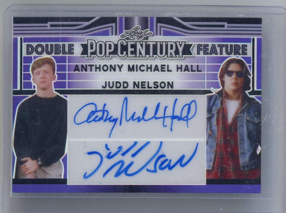 ANTHONY MICHAEL HALL / JUDD NELSON - 2023 Leaf Pop Century "Double Feature" Auto 1/1