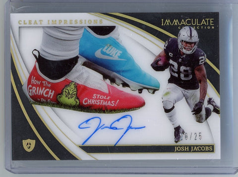 JOSH JACOBS - 2023 Football Immaculate "Cleat Impressions" Auto /25