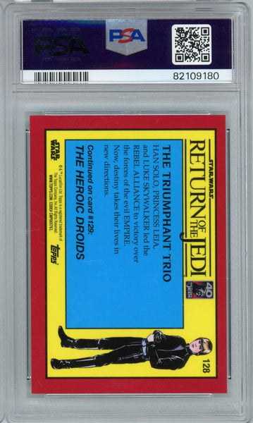 THE TRIUMPHANT TRIO - 2023 RETURN OF THE JEDI SAPPHIRE AQUA /75 PSA 10