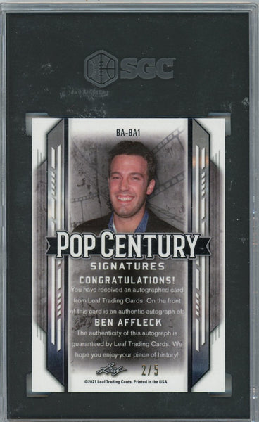 BEN AFFLECK - 2021 Leaf Metal Pop Century Auto 2/5 SGC 10