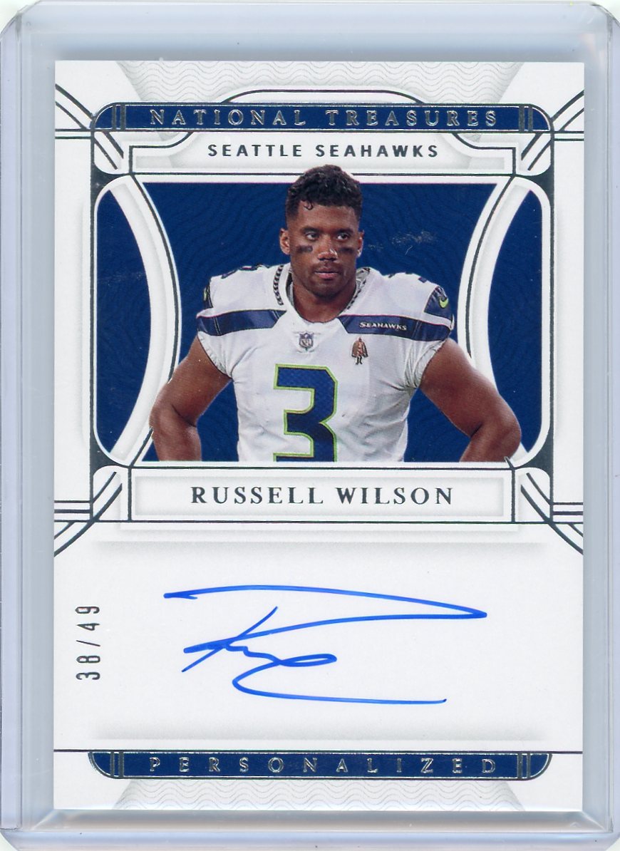 RUSSELL WILSON - 2021 Football National Treasures Personalized Auto 38/49