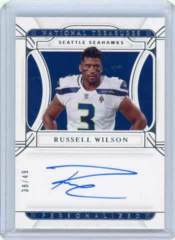 RUSSELL WILSON - 2021 Football National Treasures Personalized Auto 38/49