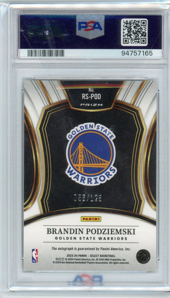 BRANDON PODZIEMSKI - 2023-24 Basketball Select Silver Rookie Auto 43/125 PSA 10