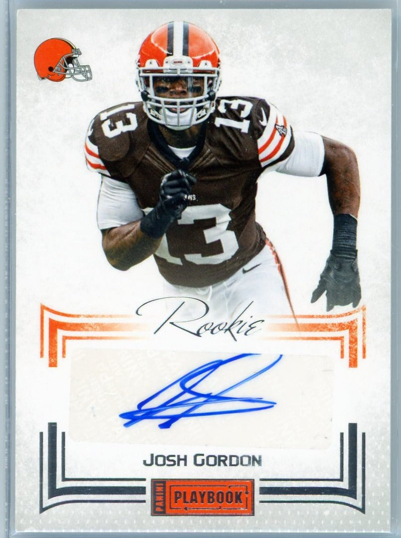 JOSH GORDON - 2013 Football Playbook Rookie Auto 104/140
