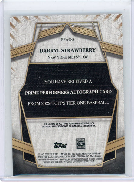 DARRYL STRAWBERRY - 2022 Baseball TIer One Gold Ink Auto 1/1