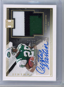 CURTIS MARTIN - 2021 Football Impeccable Gold Patch Auto 3/10