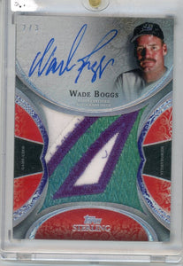 WADE BOGGS - 2022 Baseball Sterling Patch Auto 2/3