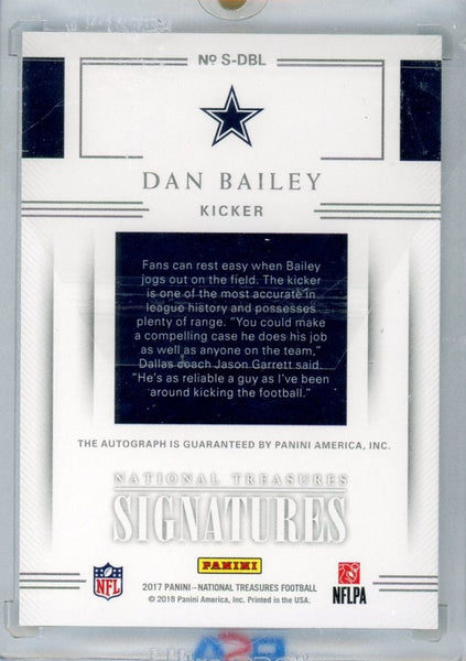 DAN BAILEY - 2017 Football National Treasures "Signatures" 1/1 Auto