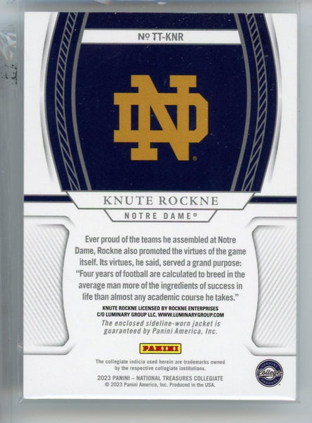 KNUTE ROCKNE - 2023 National Treasures Relic /25