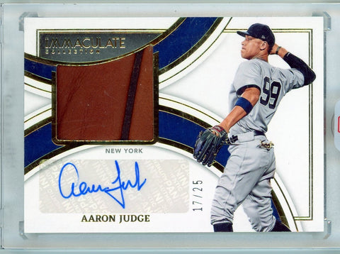 Aaron Judge 2017 Topps Tribute Baseball Orange Autograph Rookie