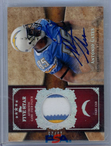 ANTONIO GATES - 2011 Football Five Star Patch Auto 19/25