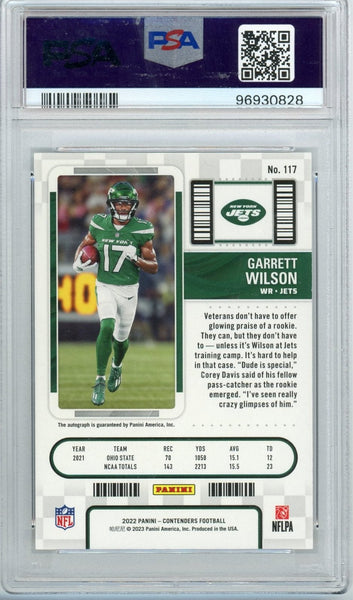 GARRETT WILSON - 2022 Football Contenders Rookie Auto PSA 10