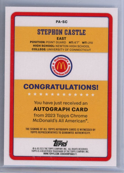 STEPHON CASTLE - 2023 Basketball McDonald's All American Auto