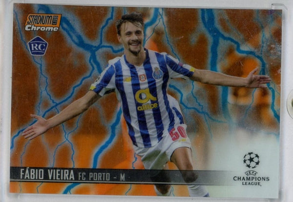 FABIO VIEIRA - 2021-22 Soccer Stadium Club Blue Orange Electric Rookie /10