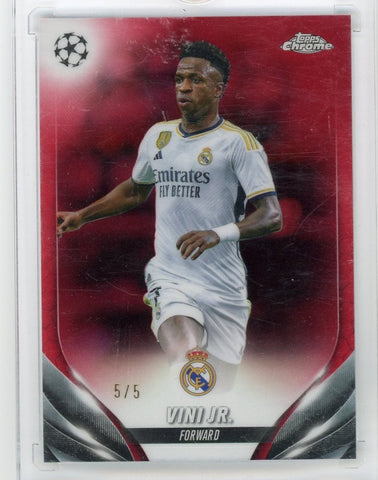 VINI JR. - 2023-24 Soccer Topps Chrome Red Refractor 5/5