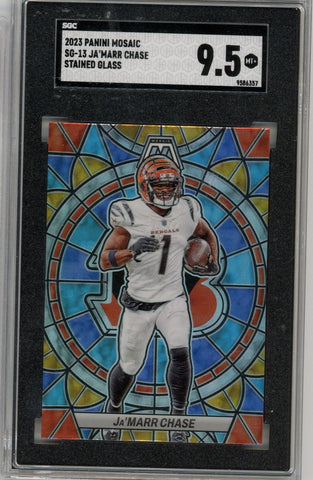 JA'MARR CHASE - 2023 Football Mosaic "Stained Glass" SGC 9.5