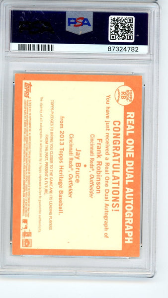 FRANK ROBINSON / JAY BRUCE - 2013 Baseball Heritage Dual Auto /25 PSA 9