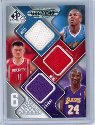 WEST / MING / BRYANT /IVERSON / NASH / BOOZER - 2009-10 Basketball SP Game Used 6 Star Swatches 3/99