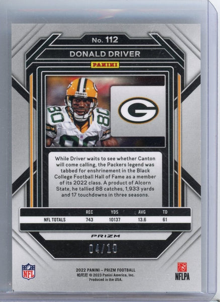 DONALD DRIVER - 2022 Football Prizm Gold 4/10