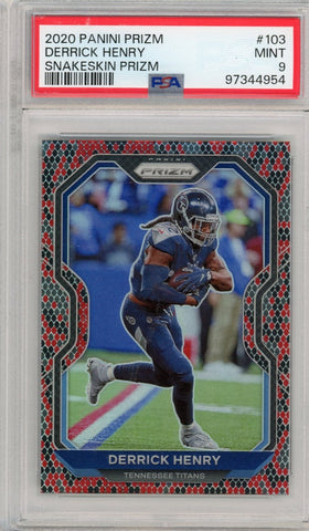 DERRICK HENRY - 2020 Football Prizm Snakeskin PSA 9