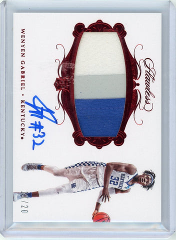 WENYEN GABRIEL - 2018-19 FLAWLESS RUBY ROOKIE PATCH AUTO /20