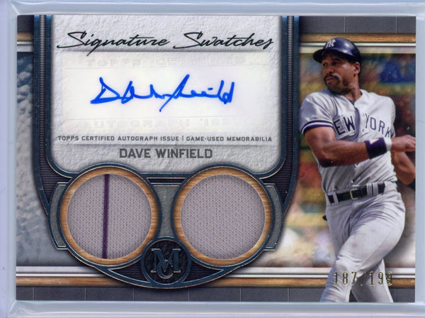 DAVE WINFIELD - 2023 Baseball Topps Museum Collection Signature Swatches Auto 187/199