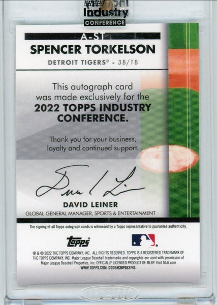 SPENCER TORKELSON-2022 Baseball Industry Conference Auto RC 8/15