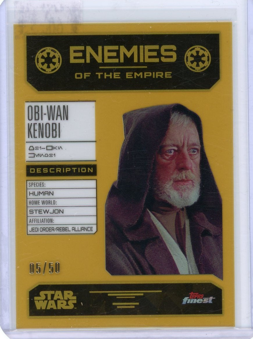 OBI-WAN KENOBI - 2023 Star Wars Topps Finest Enemies Of The Empire Gold Case Hit 05/50