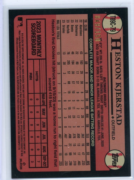 HESTON KJERSTAD - 2024 Baseball Topps Series 1 Blue Mojo Rookie 09/150