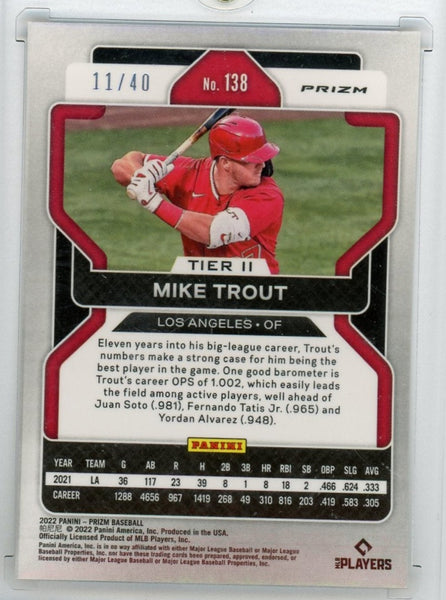 MIKE TROUT - 2022 Baseball Prizm Quick Pitch Bronze Circles 11/40