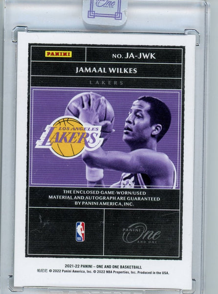 JAMAAL WILKES - 2021-22 Basketball Panini One and One Jersey Auto 15/99