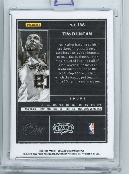 TIM DUNCAN - 2021-22 Basketball One and One 27/30