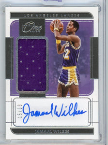 JAMAAL WILKES - 2021-22 Basketball Panini One and One Jersey Auto 15/99
