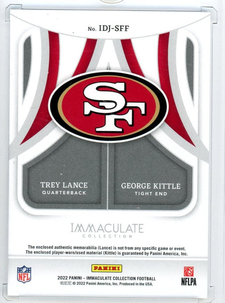 TREY LANCE / GEORGE KITTLE - 2022 Football Immaculate Dual Patch 48/49